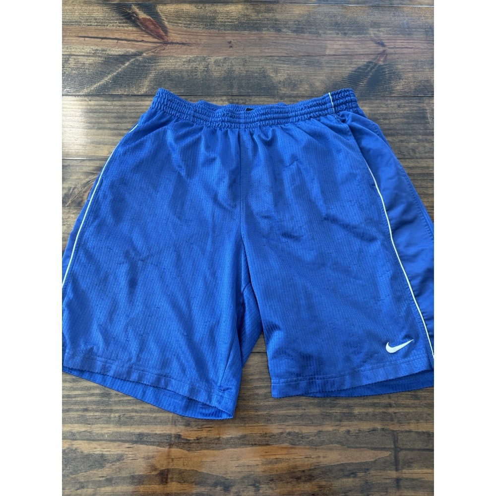 Nike Basketball Shorts Mens XL Blue Vintage Shiny Athletic Retro Pockets